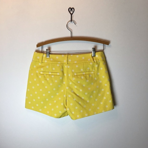 Ann Taylor Loft Yellow Polka Dot Shorts - Picture 2 of 5
